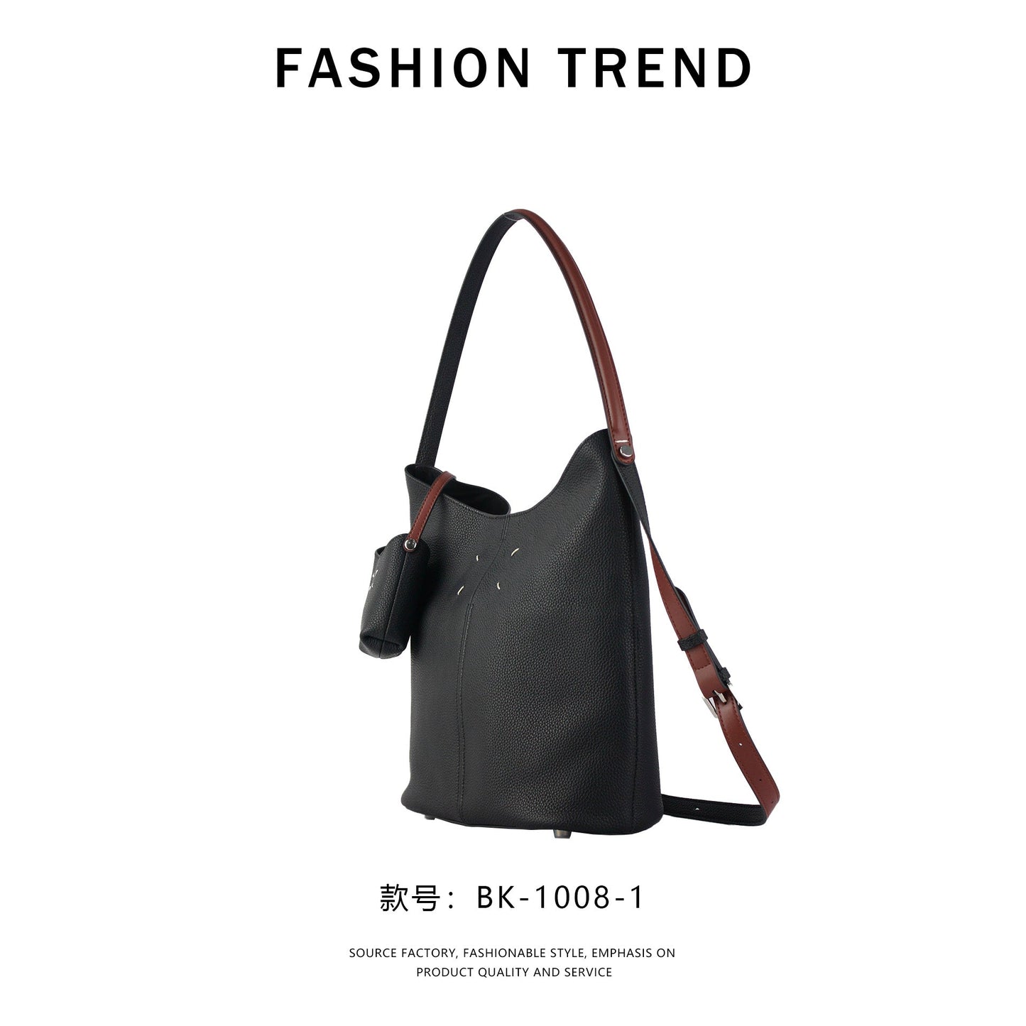 【$129.99】GlowBags celebrity style bucket bag one-shoulder hand-held tote bag