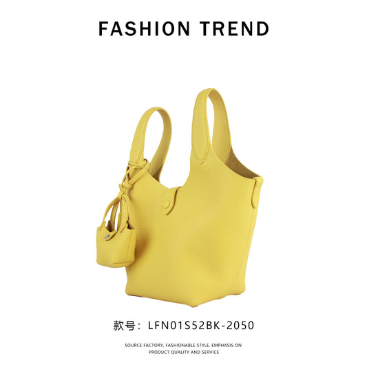 【$129.99】NiceBags new spring and summer bucket bag cowhide